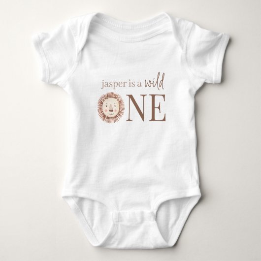 Wild One Lion Face Romper (Voorkant)