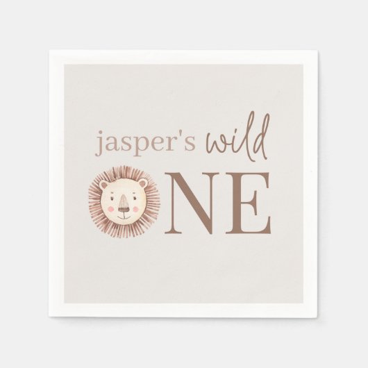 Wild One Lion Face Servet (Voorkant)