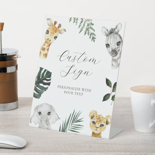 Wild One Oerwoud aangepaste tekst teken Reclamebord Met Voetstuk (Insitu)