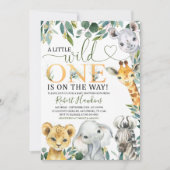 Wild One Oerwoud Baby shower Invitation Kaart (Voorkant)