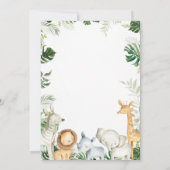 Wild One OERWOUD Baby shower Invitation Kaart (Achterkant)