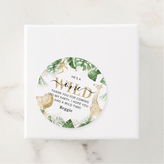 Wild One Oerwoud Birthday Dank je Bedankjes Labels (In situ)