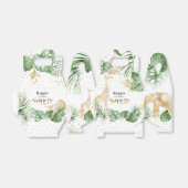 Wild One Oerwoud Greenery & Gold 1ste verjaardag Bedankdoosjes (Uitgevouwen)