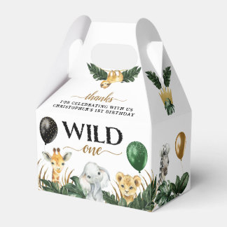 Wild One Oerwoud Safari 11e verjaardag Bedankdoosjes