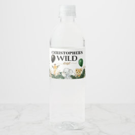 Wild One Oerwoud Safari 11e verjaardag Waterfles Etiket