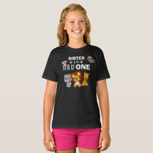 Wild One Oerwoud Safari 1st Birthday Sister T-shirt