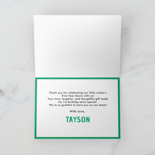 Wild One Oerwoud Safari Animals Bedankkaart (Binnen)