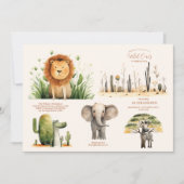 Wild One Oerwoud Safari Animals Kaart (Voorkant)