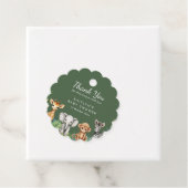 Wild One Oerwoud Safari Baby shower Bedankjes Labels (In situ)
