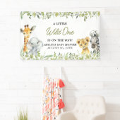 Wild One Oerwoud Safari Baby shower Spandoek (Insitu)