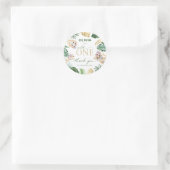 Wild One Oerwoud Safari Dier Dank u Ronde Sticker (Tas)