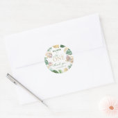 Wild One Oerwoud Safari Dier Dank u Ronde Sticker (Envelop)