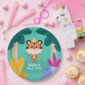 Wild One Oerwoud Tiger Papieren Bordje (Feest)