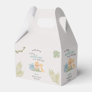 Wild One on the Way Safari Animals Baby shower Bedankdoosjes