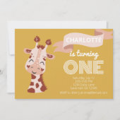 Wild One Party Animal Giraffe Kaart (Voorkant)