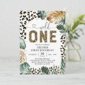 Wild One Party Animals 1st Birthday Invitation (Debout devant)