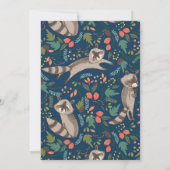 Wild One Party Uitnodiging | Little Raccoon (Achterkant)