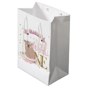 Wild One Personalized First Birthday Medium Cadeauzakje