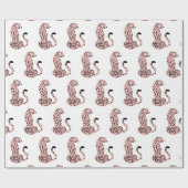 Wild One Pink Leopard Cadeaupapier (Vlak)