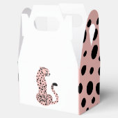 Wild One Pink Leopard First Birthday Bedankdoosjes (Geopend)