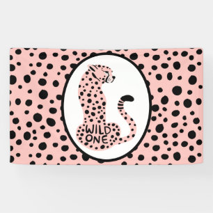 Wild One Pink Leopard First Birthday Spandoek