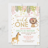 Wild ONE premier anniversaire Invitation fille (Devant)