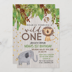 Wild ONE premier anniversaire Invitation garçon