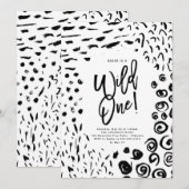 Wild One Premier Poster de animal Invitation d'ann (Devant / Derrière)