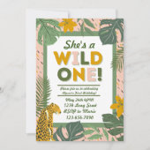 Wild One Rainforest Invitation d'anniversaire (Devant)