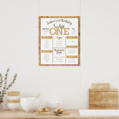 Wild One Rustic Antlers eerste verjaardag Poster (Keuken)