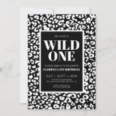 Wild One Safari 1er Invitation anniversaire (Devant)