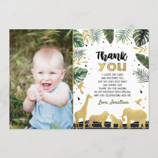 Wild One Safari Animal Dank u wel briefkaart