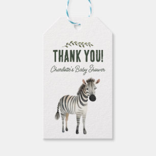 Wild One Safari Animals Baby shower Hartelijk dank Cadeaulabel