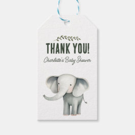 Wild One Safari Animals Baby shower Hartelijk dank Cadeaulabel