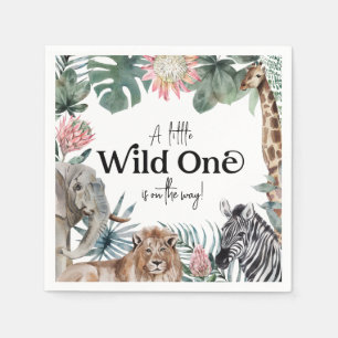 Wild One Safari Animals Baby shower Party Servet