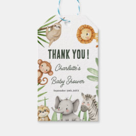 Wild One Safari Animals Boy Baby Shower Cadeaulabel