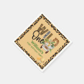 Wild One Safari Animals First Birthday Boy Servet (Hoek)