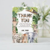 WIld one Safari animaux 1er anniversaire merci (Debout devant)