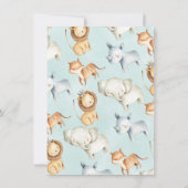 Wild One Safari Animaux Baby shower Invitation (Dos)