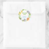 Wild One Safari Animaux Baby shower Sticker garçon (Sac)