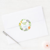 Wild One Safari Animaux Baby shower Sticker garçon (Enveloppe)
