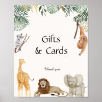 Wild One Safari Animaux Cadeaux & Cartes Poster