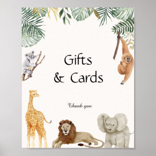 Wild One Safari Animaux Cadeaux & Cartes Poster