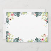 Wild One Safari Animaux Fille Invitation Anniversa (Dos)