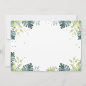 Wild One Safari Animaux Première Invitation Annive (Dos)