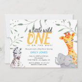 Wild One Safari Baby shower Boy Invitation (Devant)
