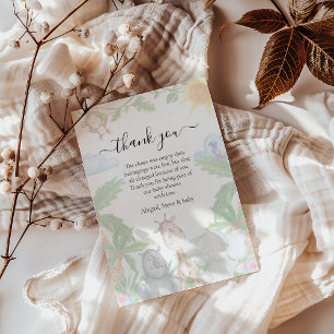 Wild One safari Baby Shower Dankkaartje Bedankkaart