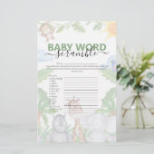 Wild One Safari Baby shower Game (Staand voorkant)