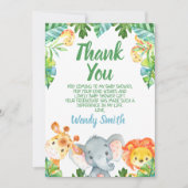Wild One Safari Baby shower - Hartelijk dank Kaart (Voorkant)