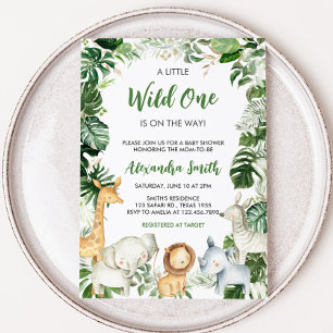 Wild One Safari Baby Shower Kaart